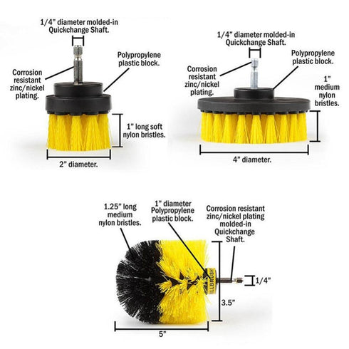 DrillWoosh - Drill Brush Attachment Set (3pcs)